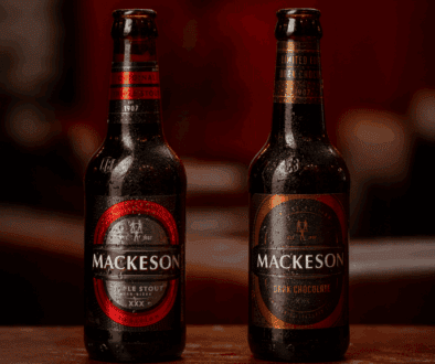 Mackeson Original and Mackeson Chocolate side by side, symbolizing two expressions of boldness. Photographed by Small Potato, a Digital Marketing Agency in Trinidad.